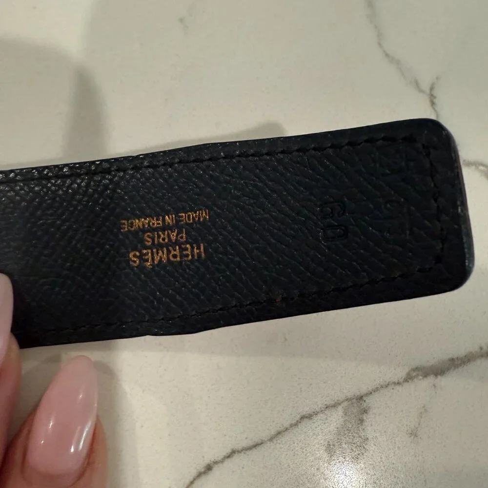 Hermes Reversible Belt Strap Red Black  32mm Size Small or XS 60cm